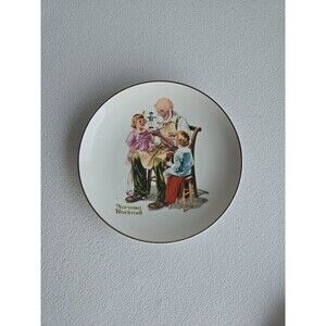 The Toymaker Collectible Decorative Porcelain Plate Norman Rockwell Vintage 1984